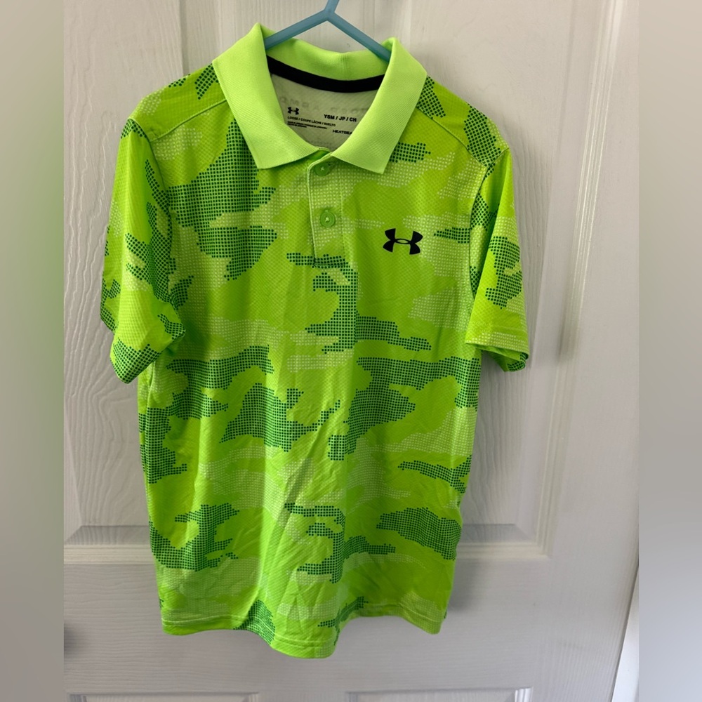 Under Armour Kids Neon Green Polo Shirt